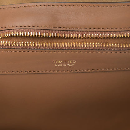 Tom Ford Calfskin Medium Hollywood T Twist Tote Taupe 5 of 6