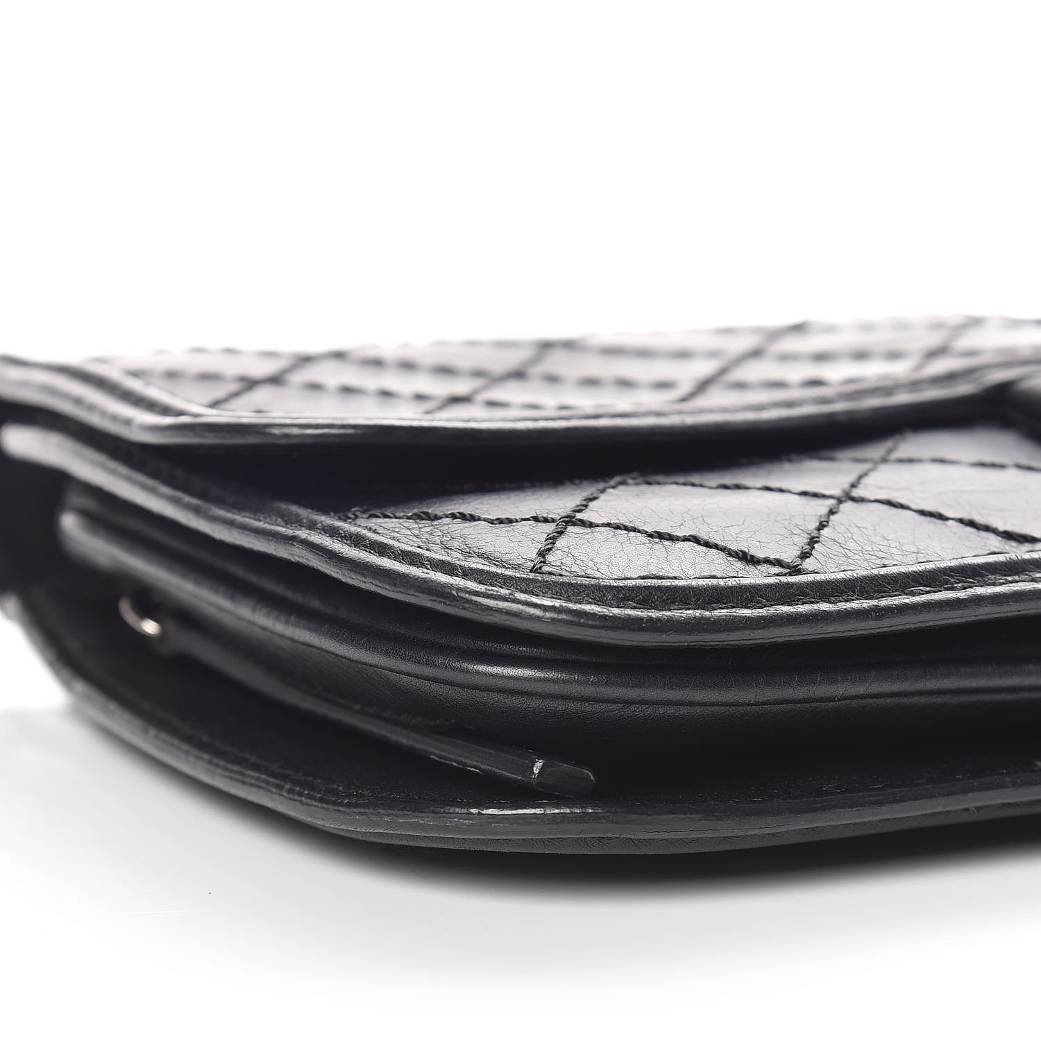 Chanel Calfskin Stitch Medium Flap Black 11 of 12