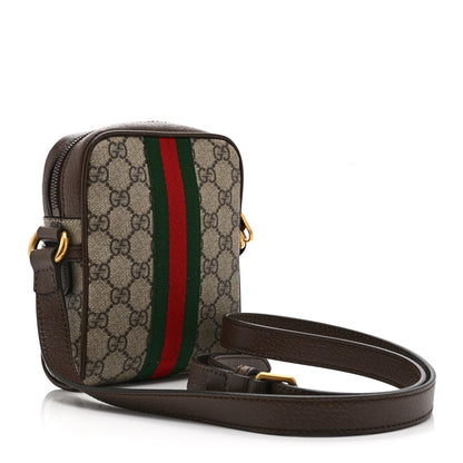 Gucci GG Supreme Monogram Web Mini Ophidia Messenger Brown 3 of 10