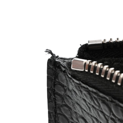 Jimmy Choo Calfskin Crocodile Embossed Nine2Five East West Tote Black 14 of 15