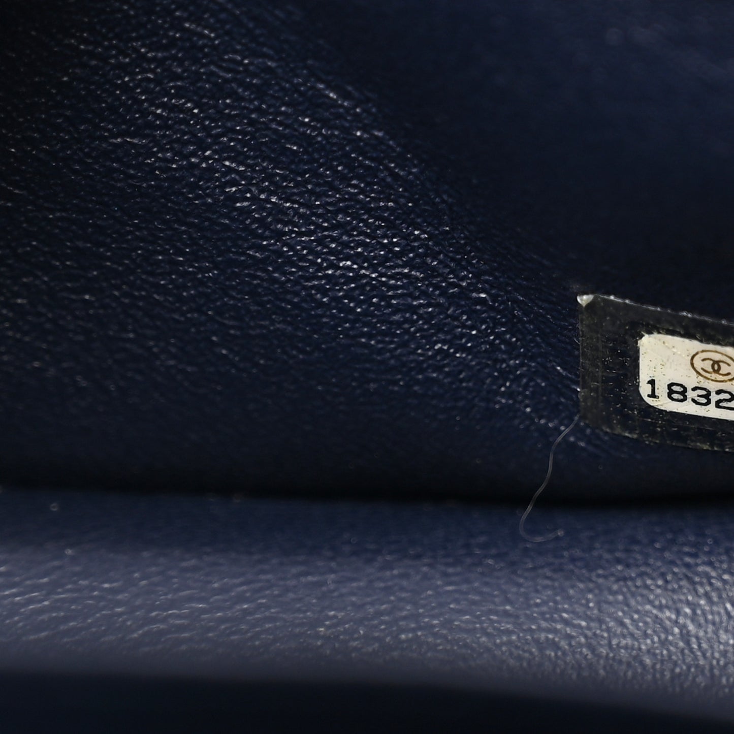 Caviar Quilted Jumbo Double Flap Navy Blue