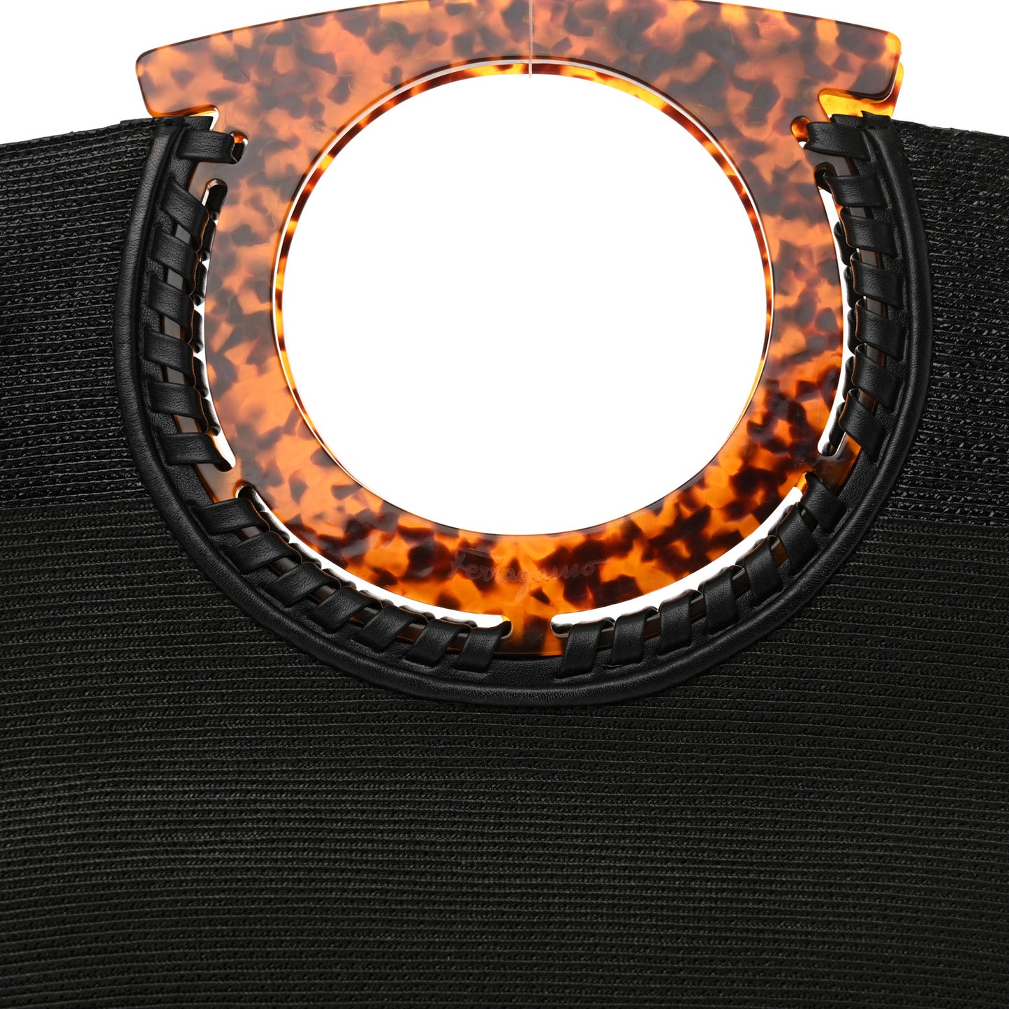 Straw Maia Gancini Rascello Tote Black