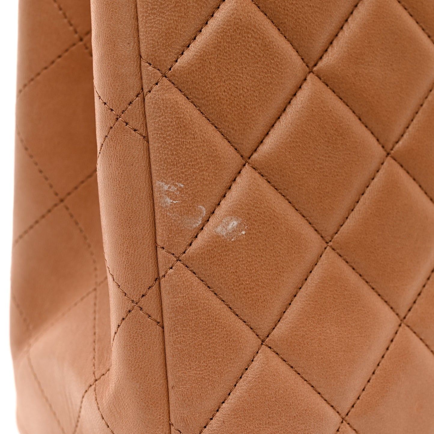 Lambskin Quilted Maxi Single Flap Dark Beige
