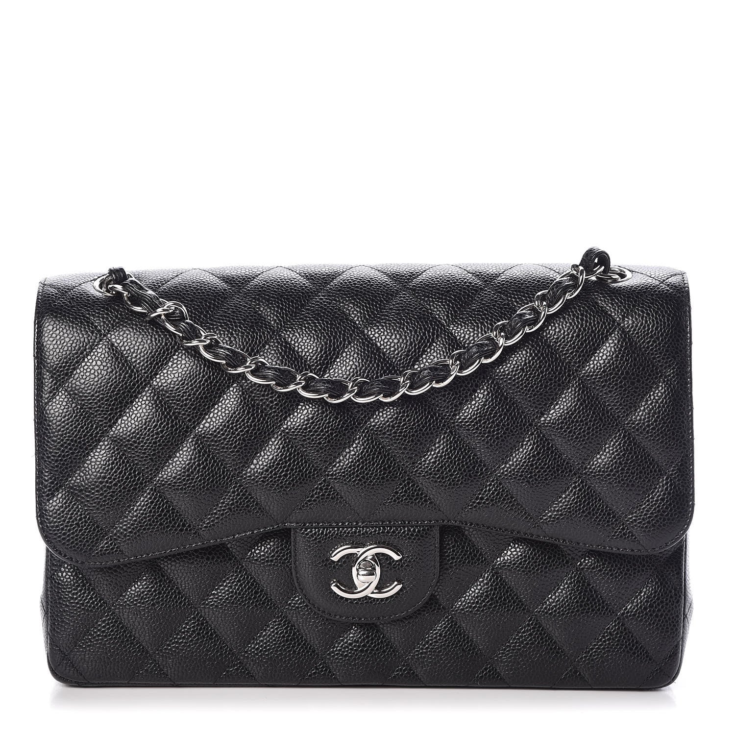 Chanel Caviar Quilted Jumbo Double Flap Black 1 of 10
