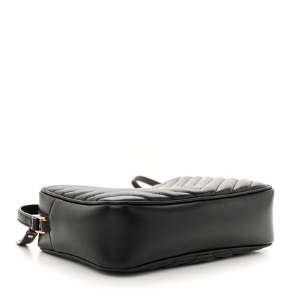 Saint Laurent Calfskin Matelasse Monogram Lou Camera Bag Black 4 of 12