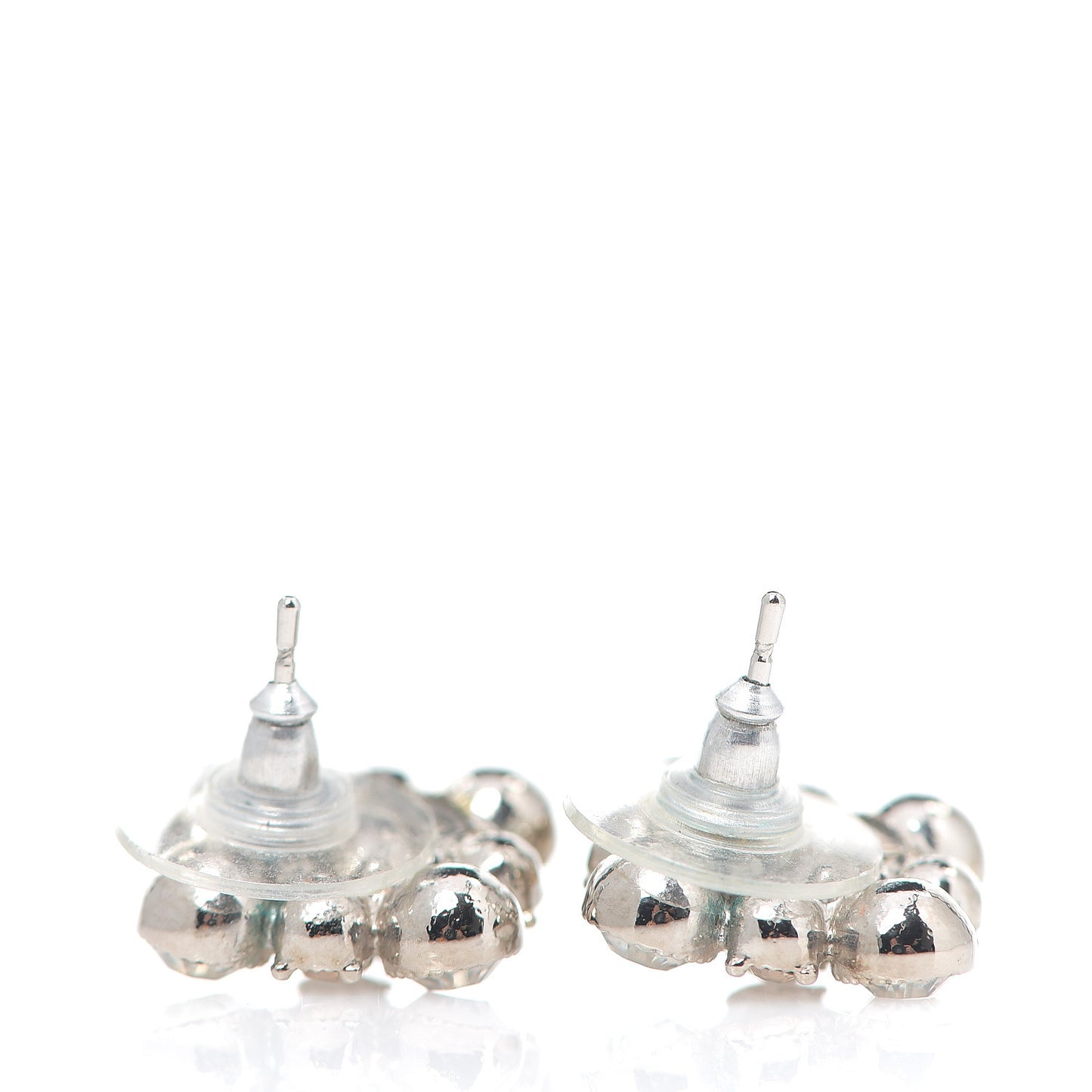 Crystal CC Earrings Silver