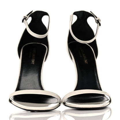 Saint Laurent Patent Calfskin 110 Opyum Sandals 38 Neutro 2 of 9
