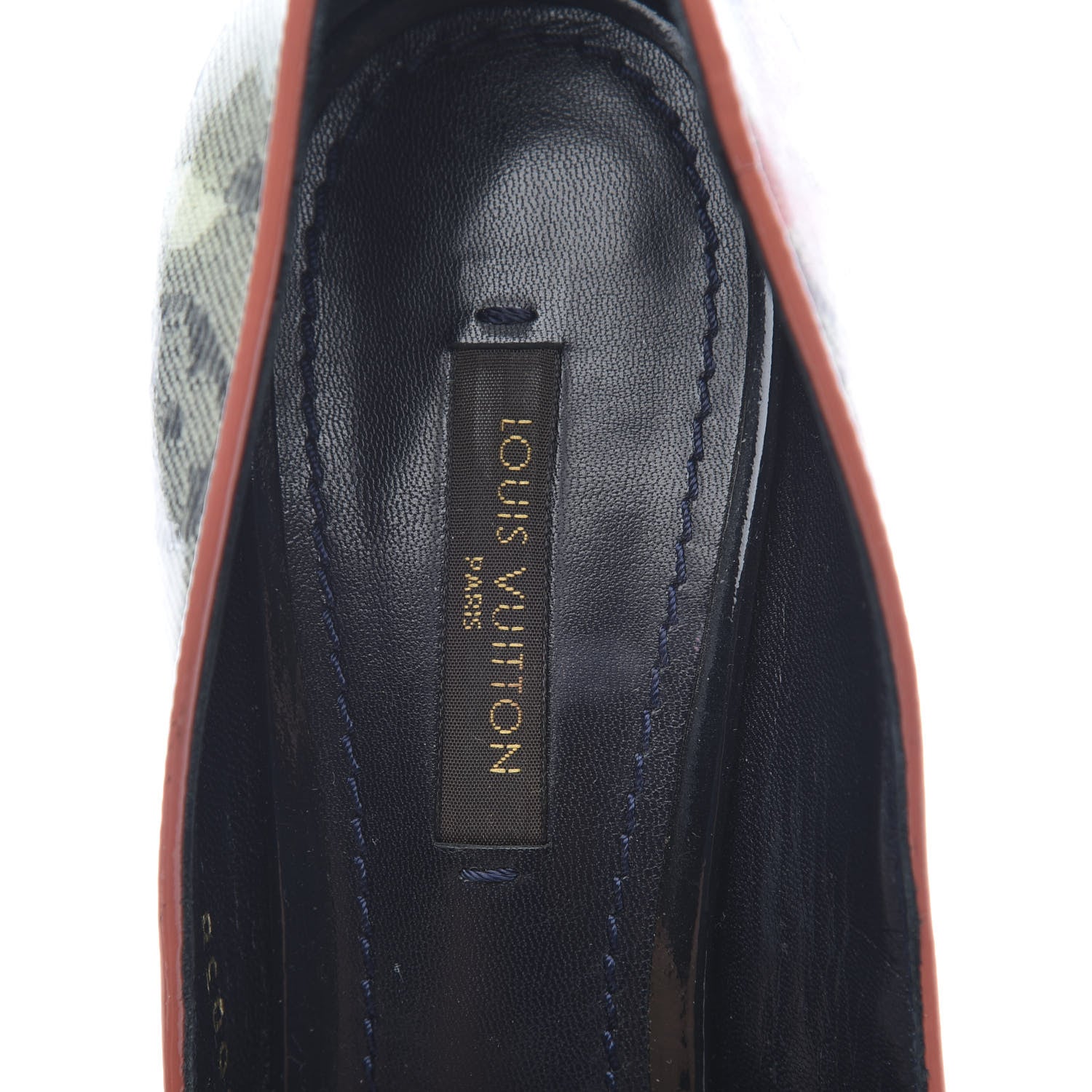 Louis Vuitton Monogram Pulp Karung Defile Peep Toe Pumps 37 8 of 11