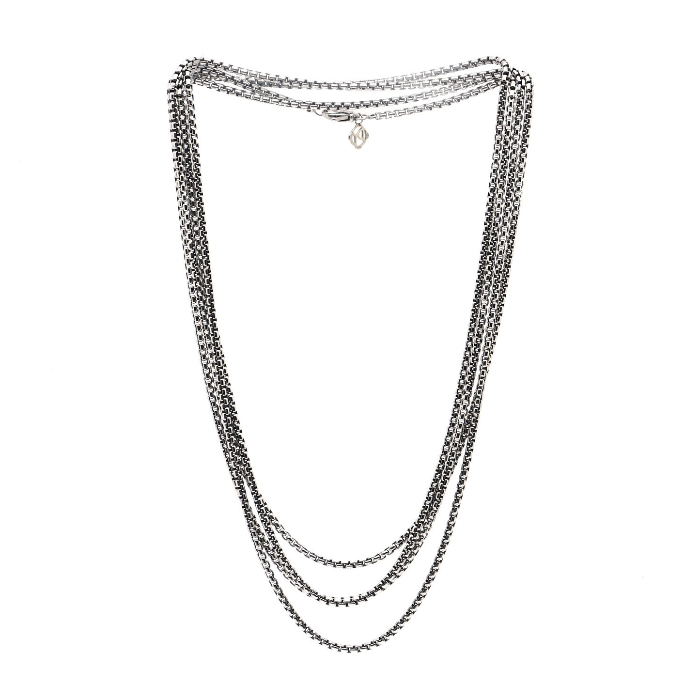 Sterling Silver 14K Yellow Gold 2.7mm Box Chain Necklace 72"