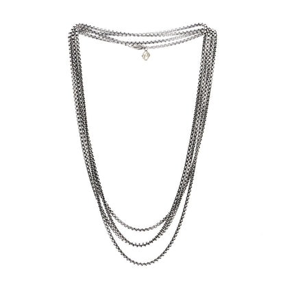 David Yurman Sterling Silver 14K Yellow Gold 2.7mm Box Chain Necklace 72" 3 of 5