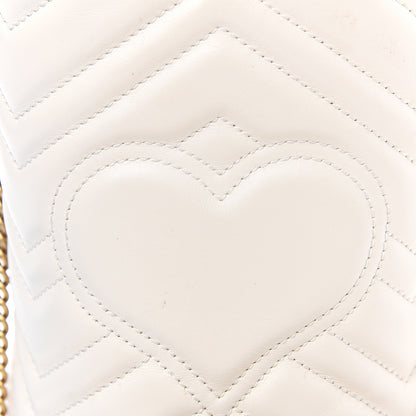 Gucci Calfskin Matelasse Mini GG Marmont 2.0 Bucket Bag White 6 of 11