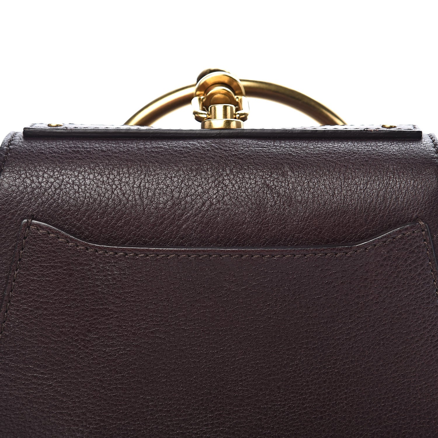 Chloe Calfskin Suede Small Nile Bracelet Bag Carbon Brown 13 of 15