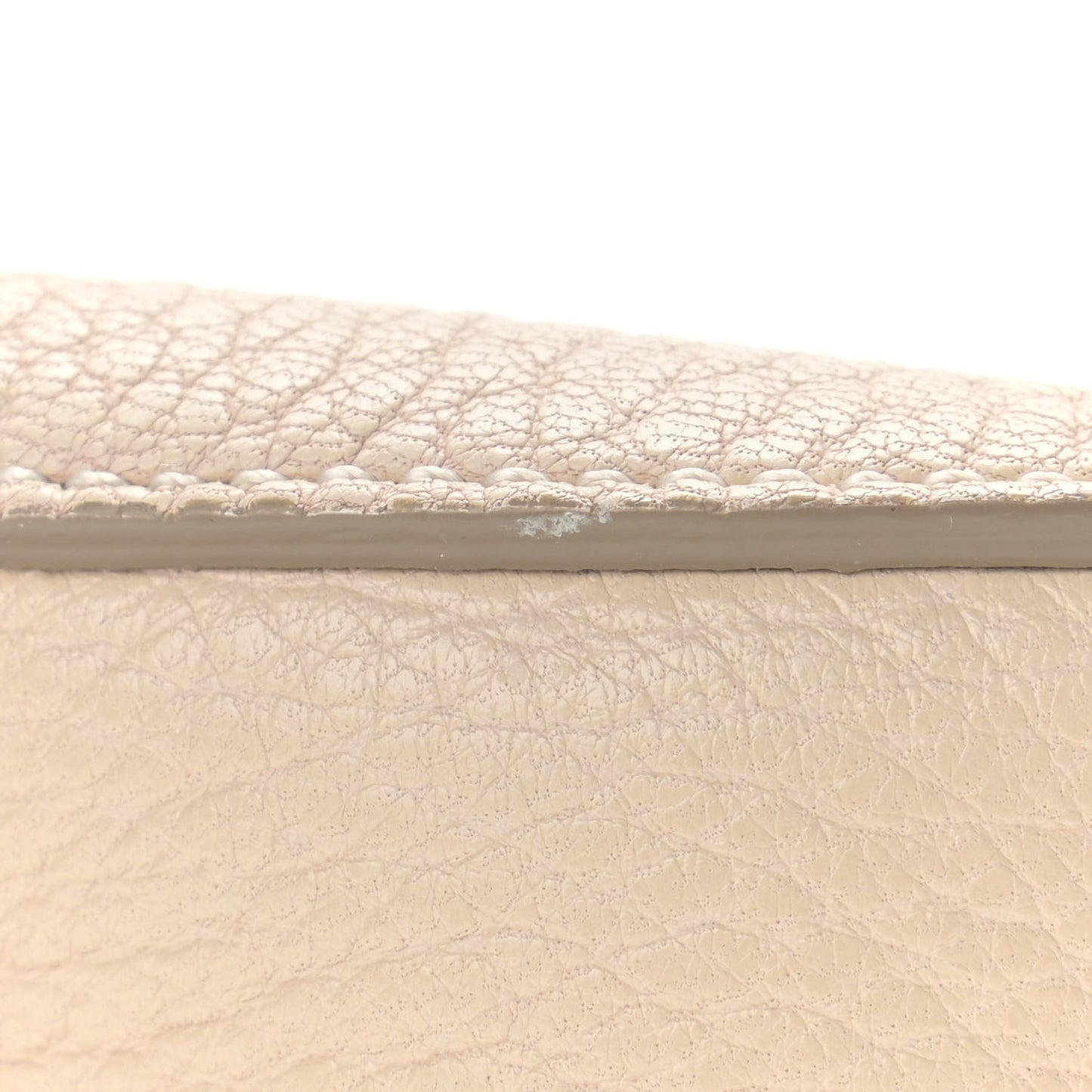 Grained Lambskin Mini Drew Shoulder Bag Biscotti Beige