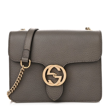 Gucci Dollar Calfskin Small Interlocking G Shoulder Bag Loess 1 of 11