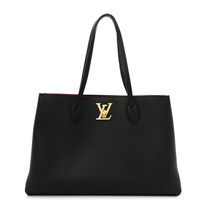 Louis Vuitton Grained Calfskin Lockme Shopper Black 1 of 12