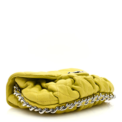 Chanel Washed Lambskin Quilted Mini Chain Around Flap Yellow 4 of 10