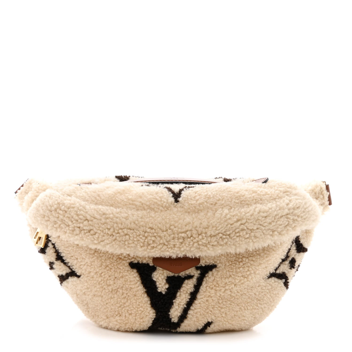Louis Vuitton Shearling Monogram LV Ski Bumbag Cream Brown 1 of 10