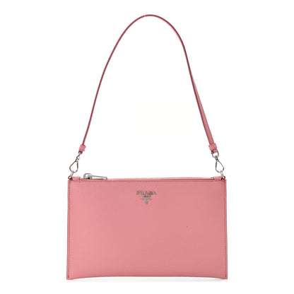Prada Saffiano Flat Zip Wristlet Petalo 1 of 12