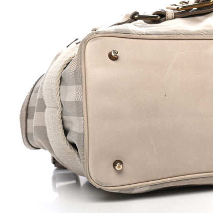 Burberry Canvas House Check Small Parsons Hobo Light Beige 5 of 8