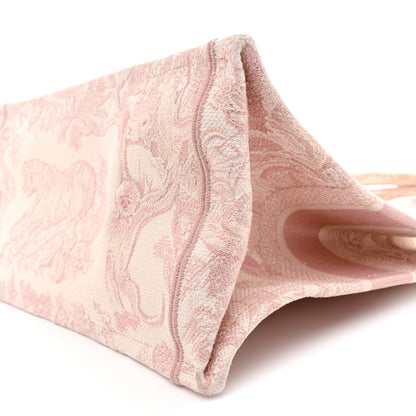 Christian Dior Canvas Toile De Jouy Embroidered Medium Book Tote Pink 10 of 12