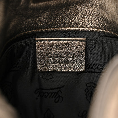 Gucci Metallic Calfskin Mini Indy Top Handle Bag Pewter 6 of 12