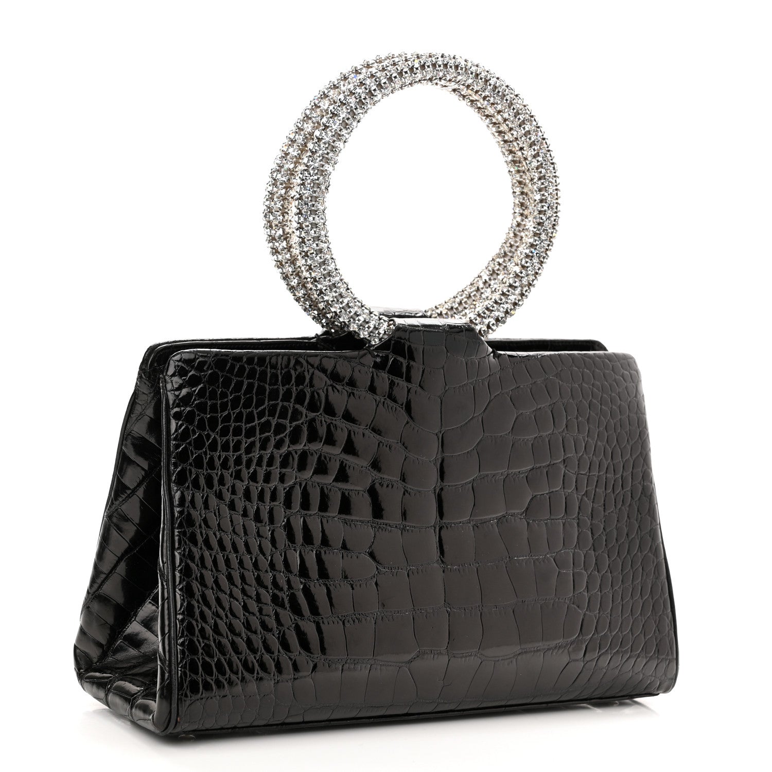Judith Leiber Alligator Crystal Evening Bag Black 4 of 10