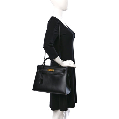 Hermes Box Kelly Sellier 28 Black 2 of 10