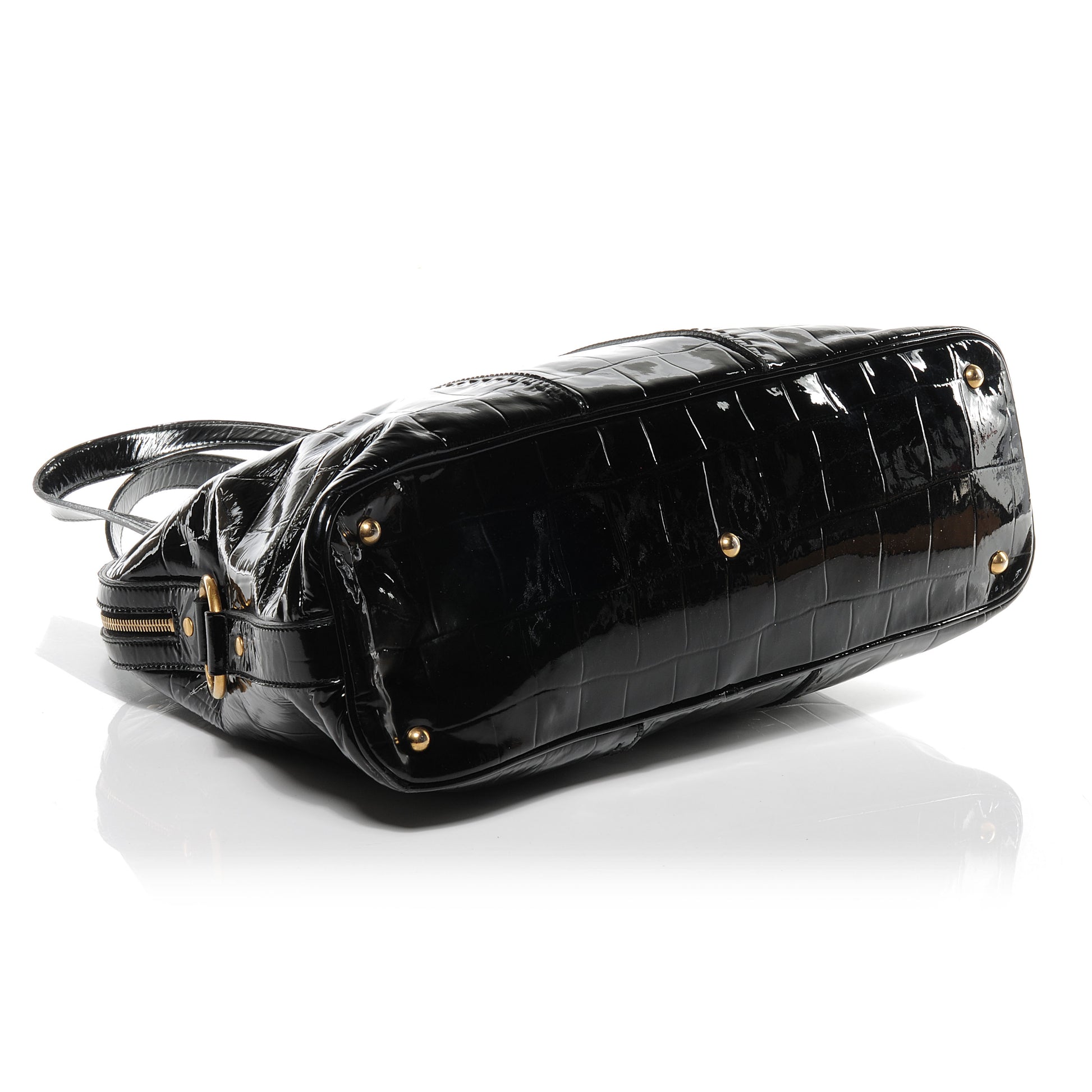 Saint Laurent Patent Croc Muse Black 4 of 7