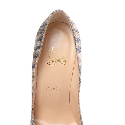 Christian Louboutin Glitter Sirene Pigalle Follies 120 Pumps 38.5 Gold 6 of 9