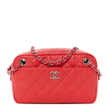 Chanel Caviar Quilted Camera Case Dark Pink 1 of 10