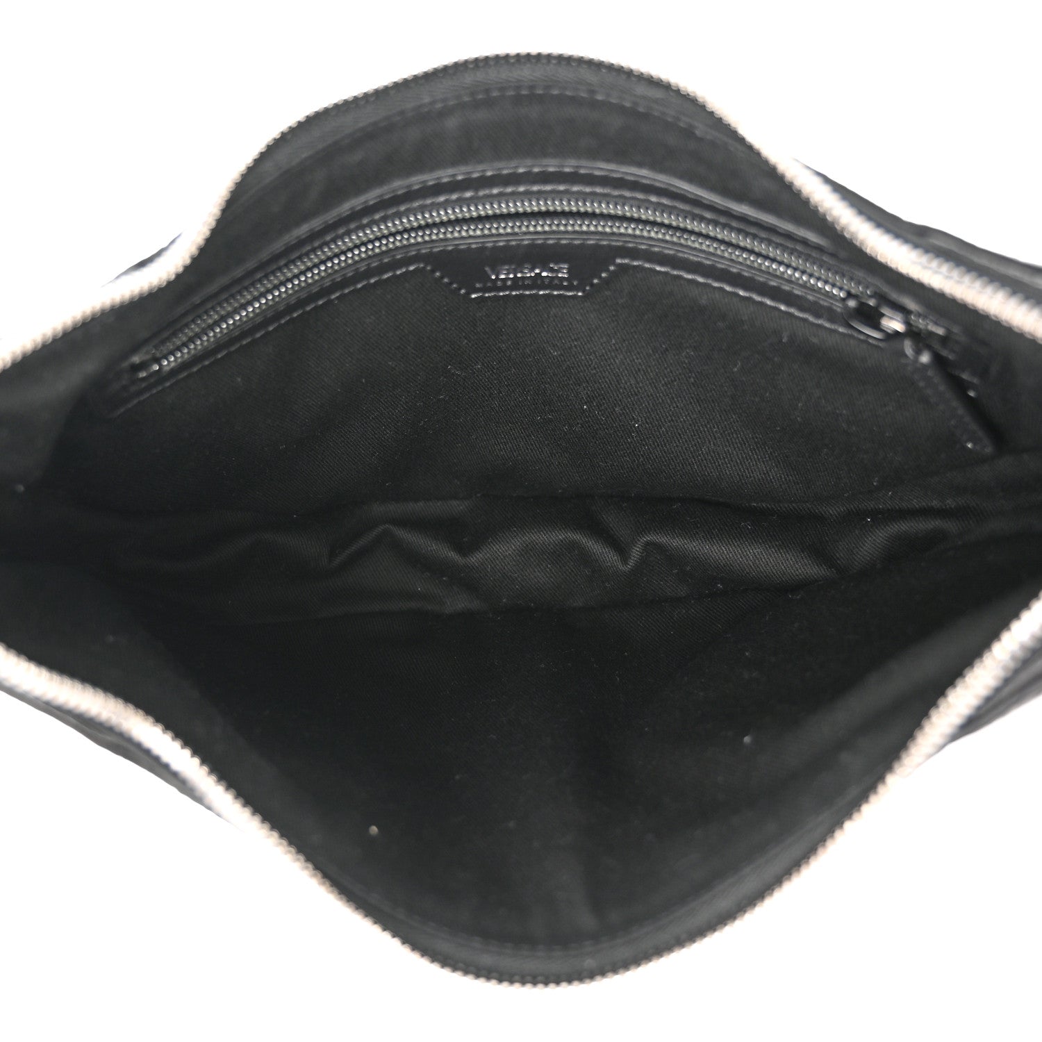 Versace Calfskin Small Repeat Zip Hobo Black 5 of 10