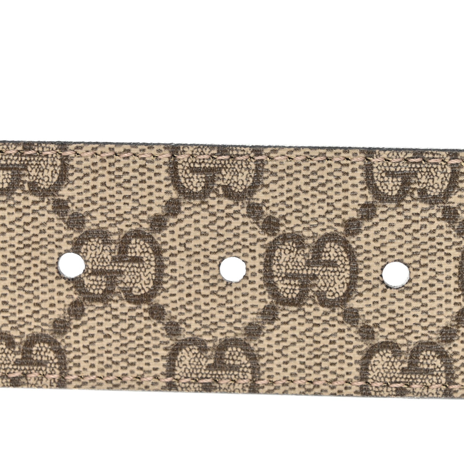Gucci GG Supreme Monogram Selleria Calfskin Interlocking G 40mm Belt 90 36 Beige Ebony Cocoa 4 of 6