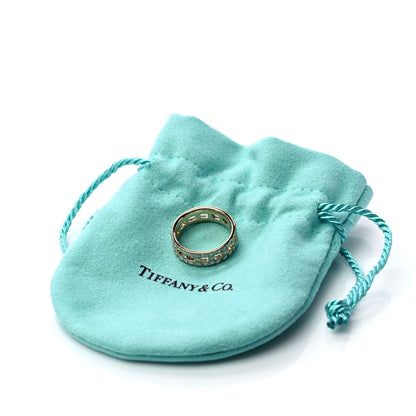 Tiffany 18K Yellow Gold Diamond T True Wide Ring 49 4.75 6 of 6