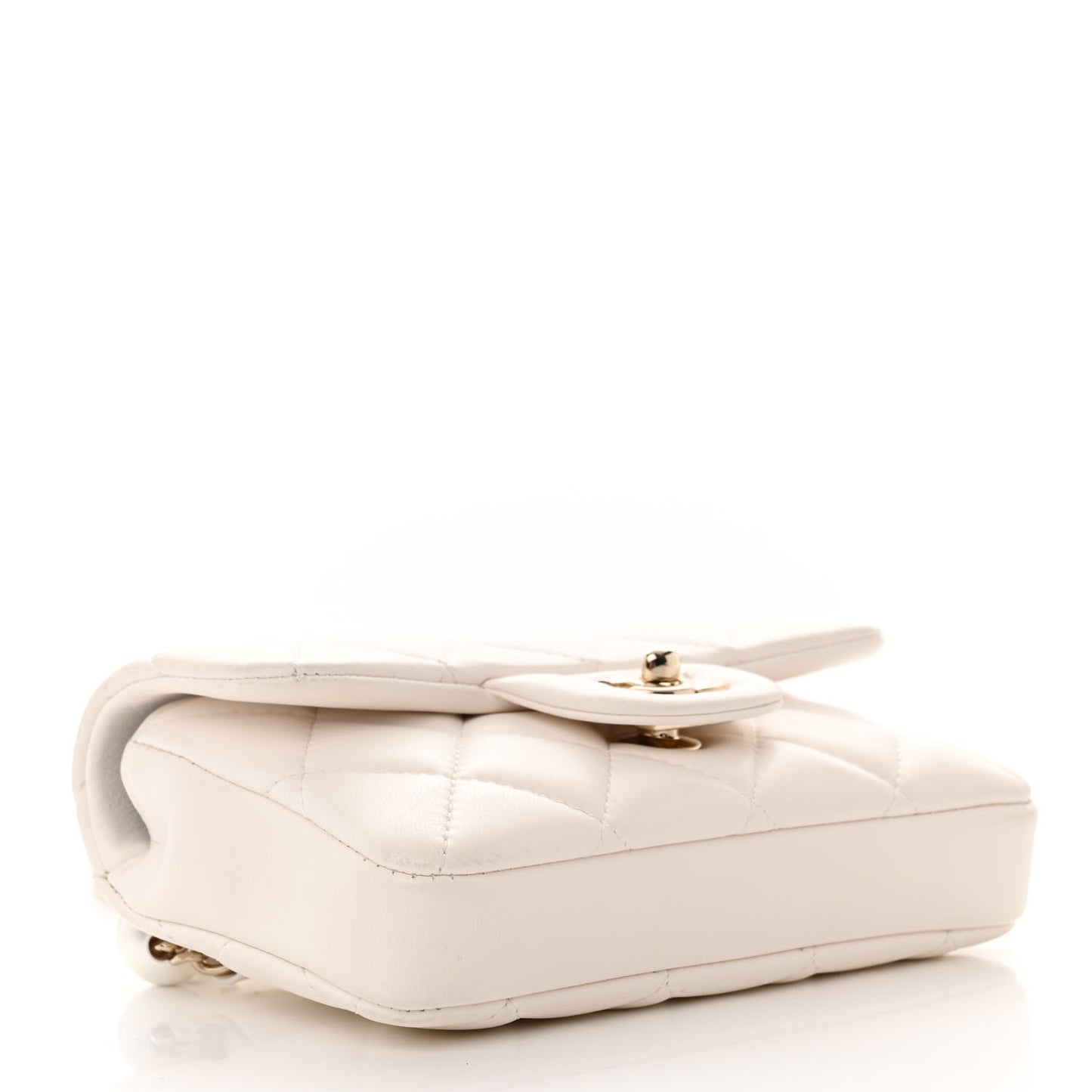 Lambskin Quilted Mini My Precious Waist Bag White