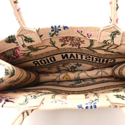 Christian Dior Raffia Embroidered Petites Fleurs Medium Book Tote Natural 5 of 13