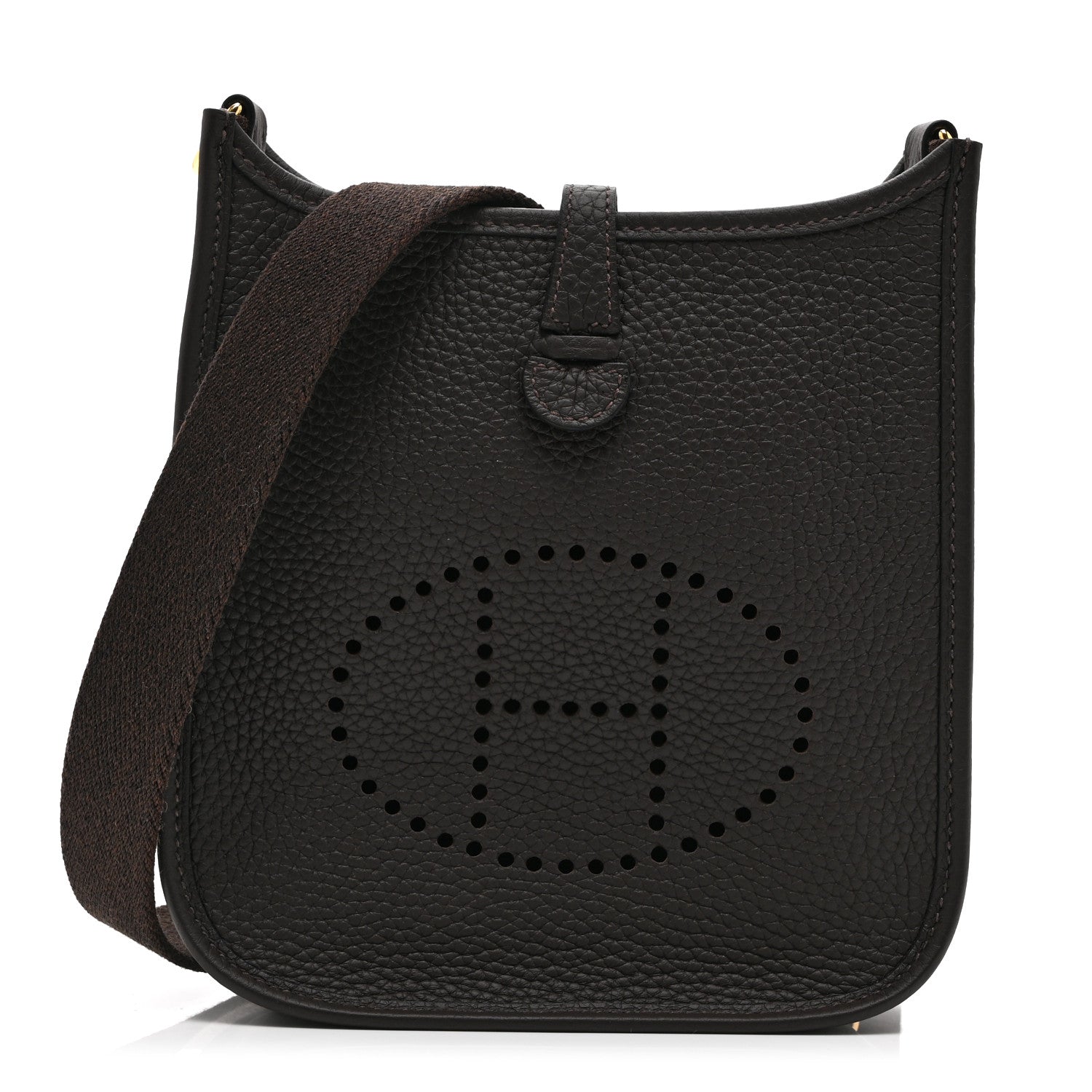 Hermes Taurillon Clemence Evelyne TPM Chocolate 1 of 11