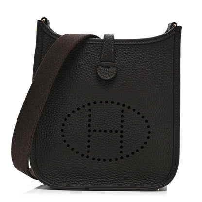 Hermes Taurillon Clemence Evelyne TPM Chocolate 1 of 11