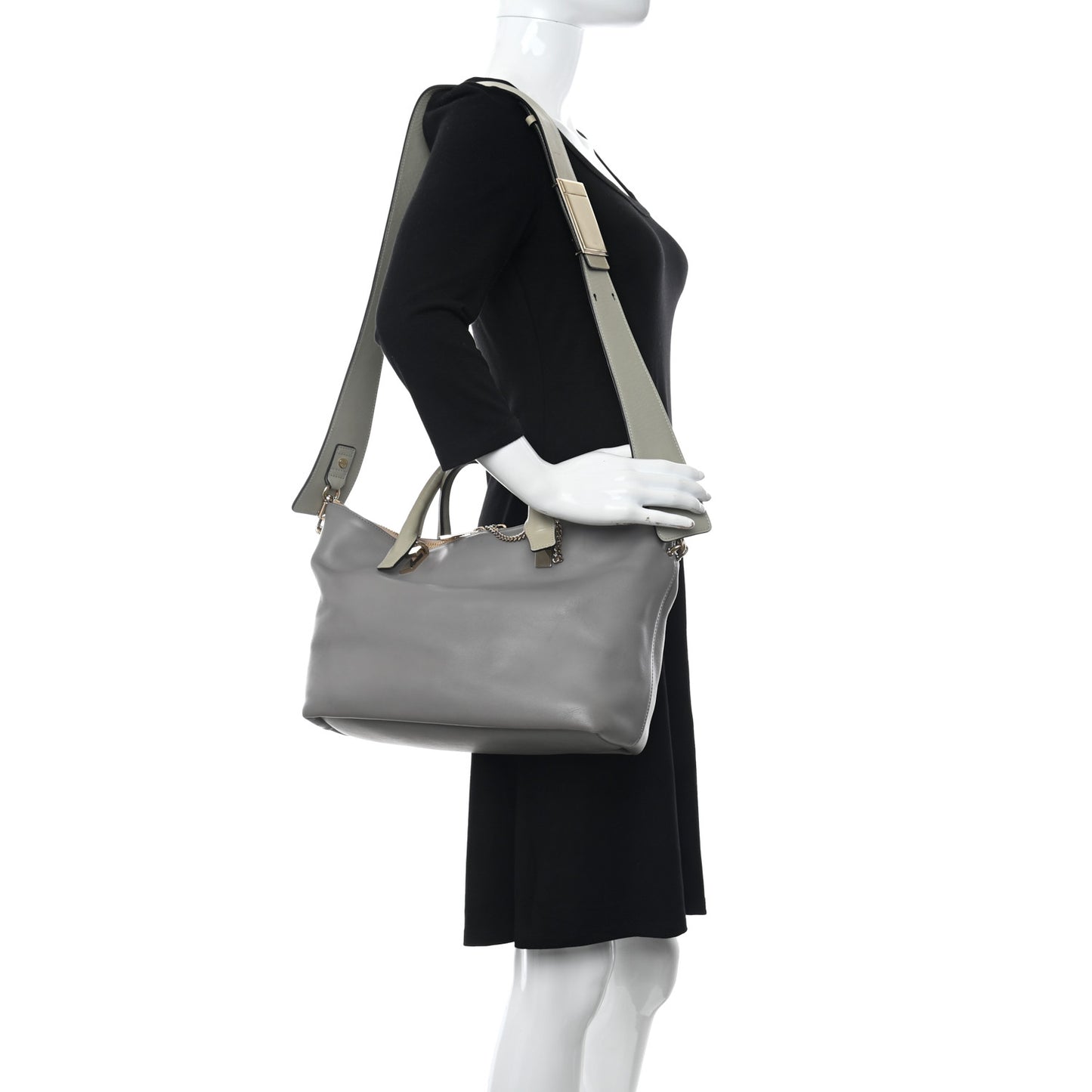 Smooth Calfskin Large Baylee Tote Cashmere Grey