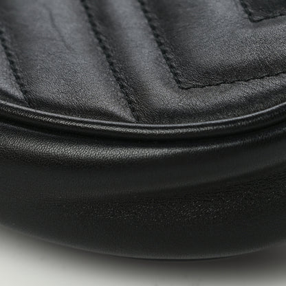 Gucci Calfskin Matelasse GG Marmont Belt Bag 85 34 Black 5 of 12