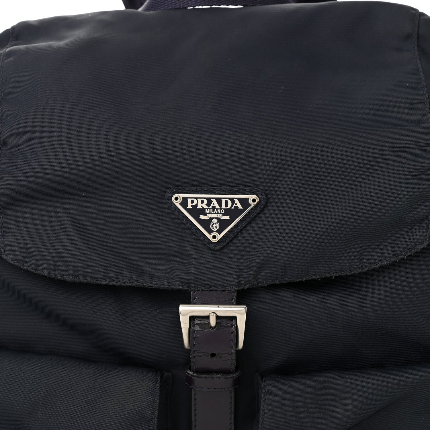 Prada Tessuto Nylon Saffiano Medium Backpack Purple 7 of 11