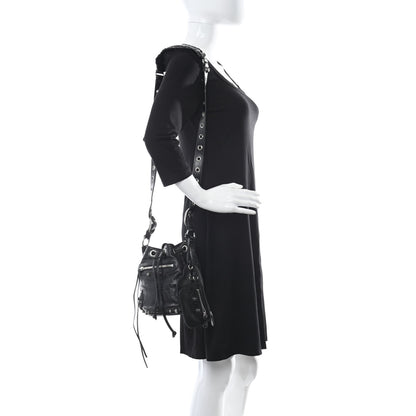 Balenciaga Agneau Arena Le Cagole Bucket Bag XS Black 2 of 10