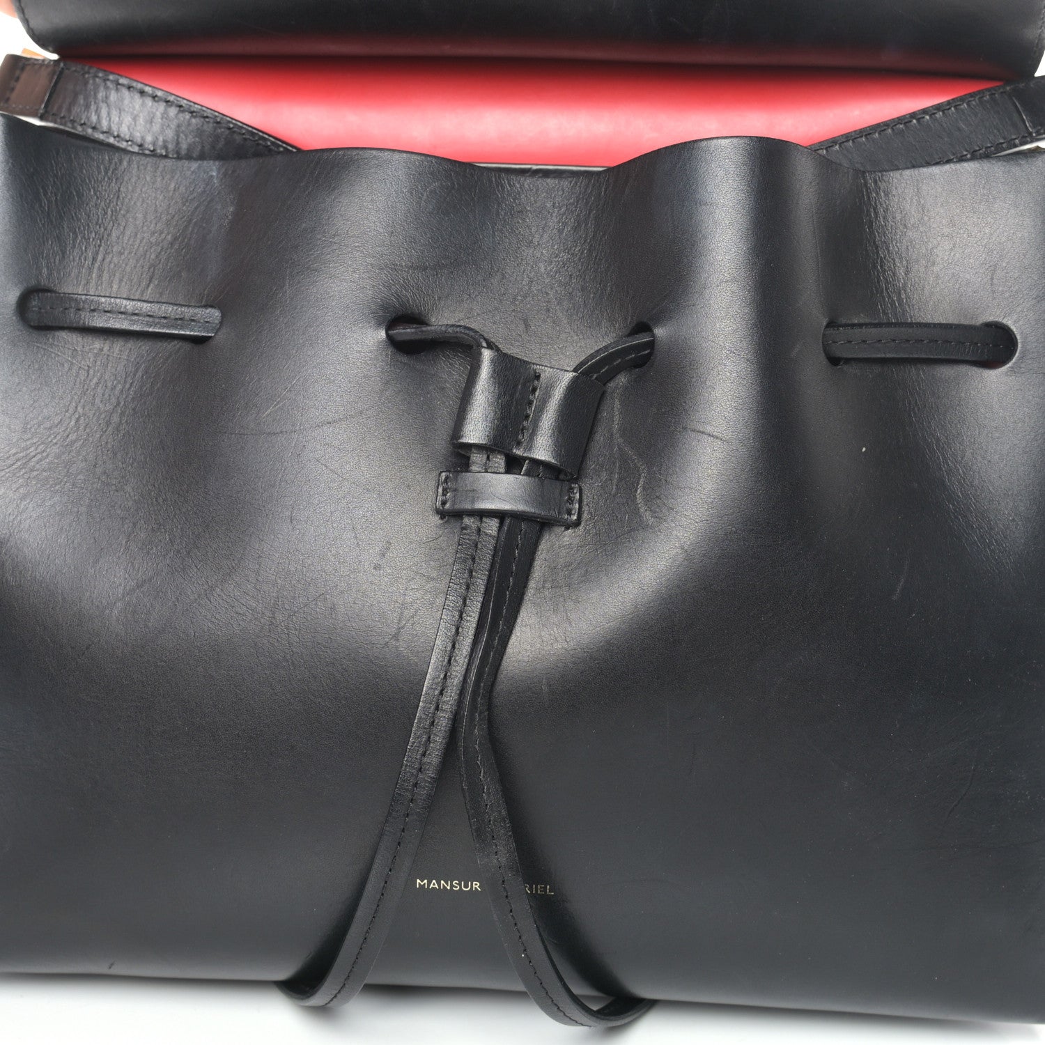 Mansur Gavriel Calfskin Mini Lady Bag Black Flamma 14 of 21