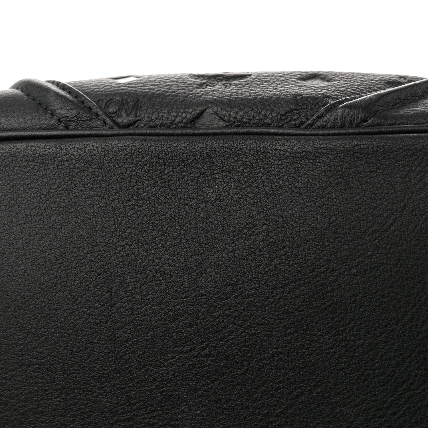 MCM Calfskin Ottomar Monogram Duke Backpack Black 10 of 13