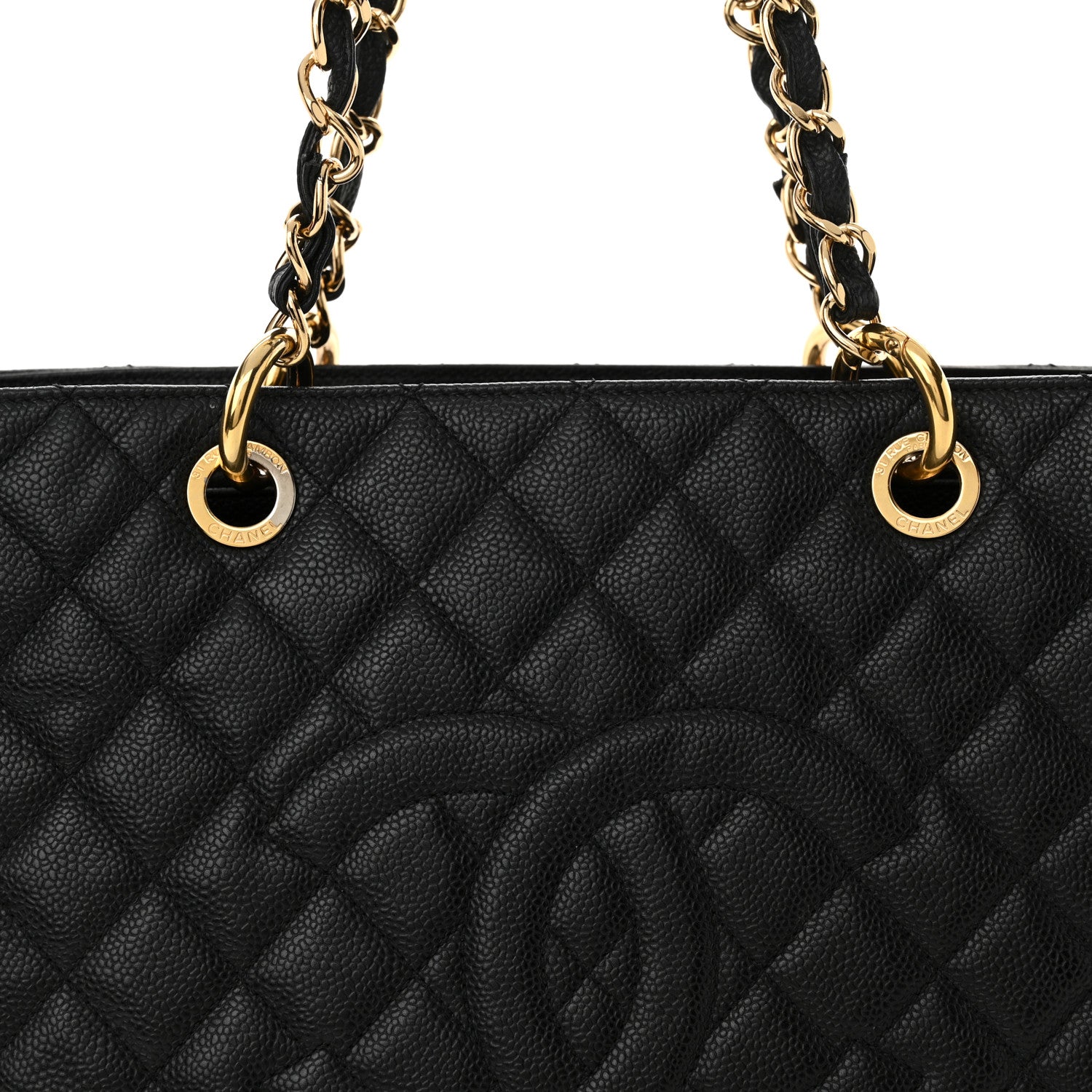 Chanel Caviar Quilted Grand Shopping Tote GST Black 9 of 14