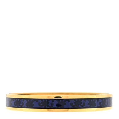 Hermes Enamel Printed Narrow Balcon du Guadalquivir Bracelet 65 Blue 1 of 3