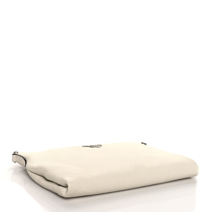 Prada Vitello Daino Soft Zippered Shoulder Bag White 3 of 8