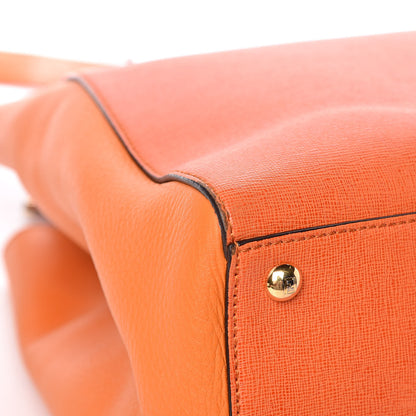 Fendi Vitello Elite Regular 2Jours Tote Arancio 8 of 15