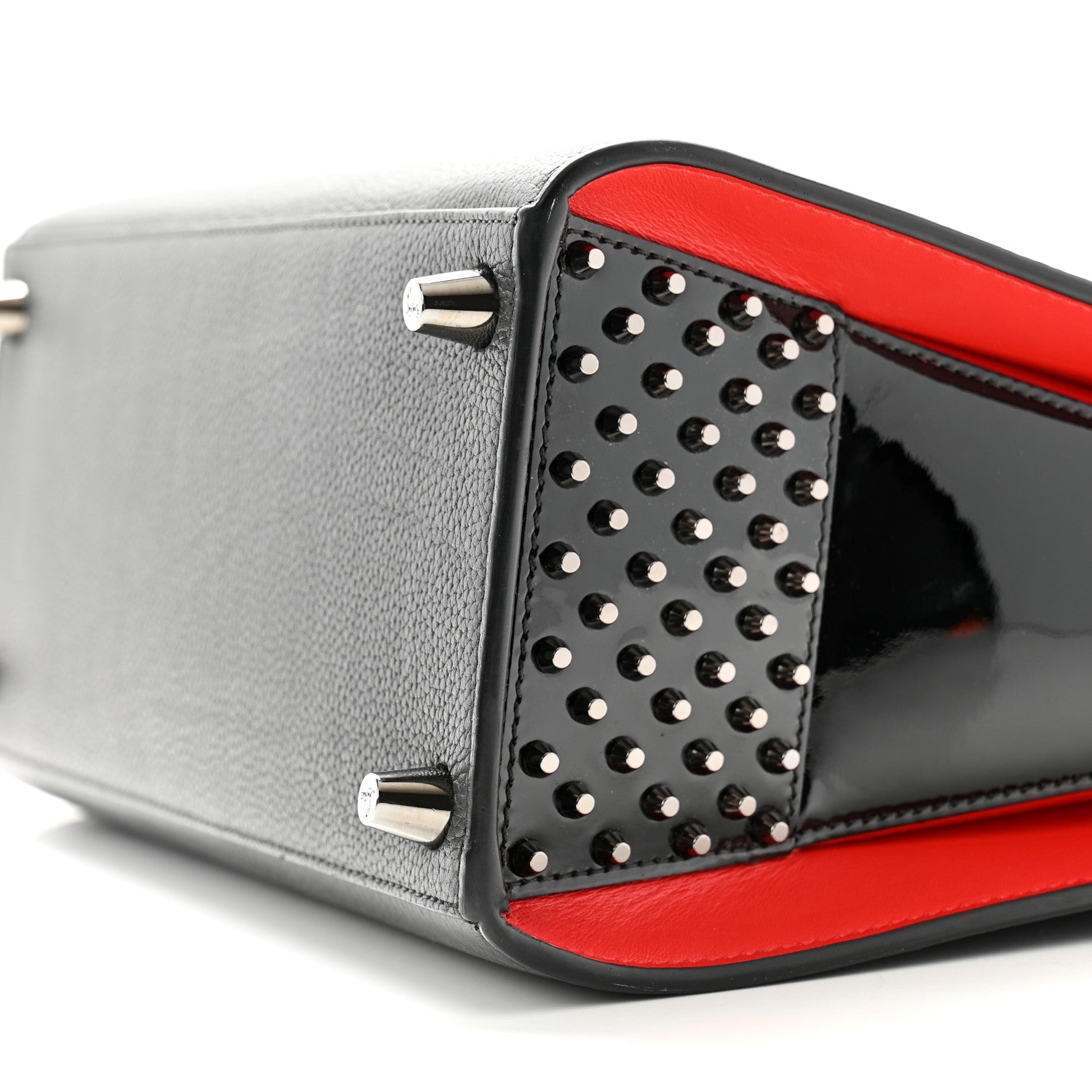 Christian Louboutin Calfskin Empire Patent Studded Medium Paloma Black 9 of 9