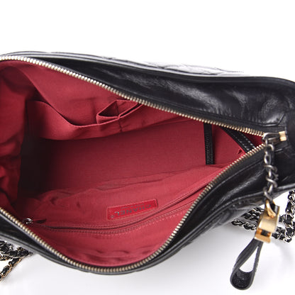 Chanel Aged Calfskin Quilted Medium Gabrielle Hobo Black 5 of 10