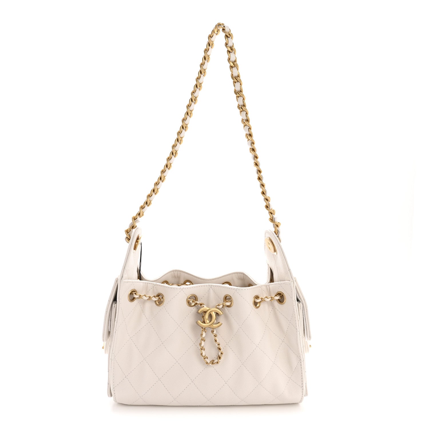Chanel Caviar Quilted Mini Chanel 25 Handbag White 1 of 11